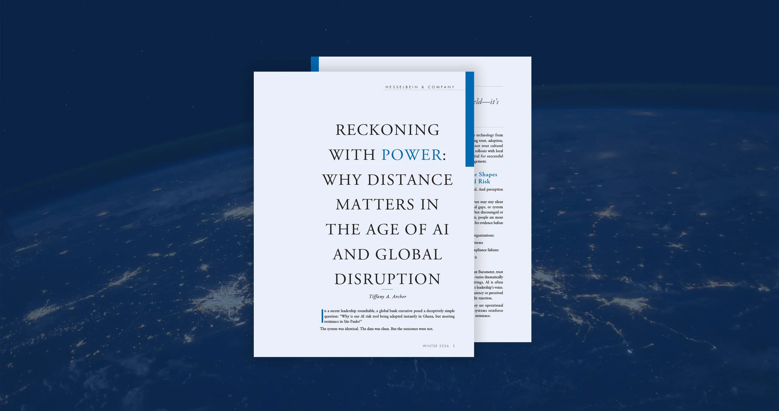 Reckoning With Power: Why Distance Matters in the Age of AI and Global Disruption