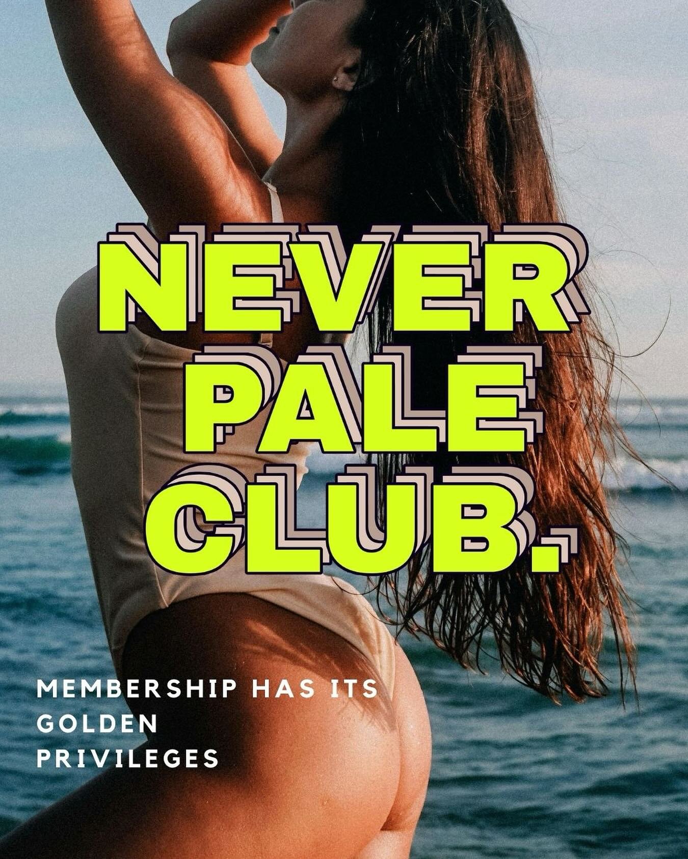Join the Never Pale Club🤎
A monthly spray tan membership that makes golden goddess your everyday default✨

Gone are the days of saving a spray tan for just special occasions. Tans are hot. UV rays and skin damage? Not so much.

Step into summer like