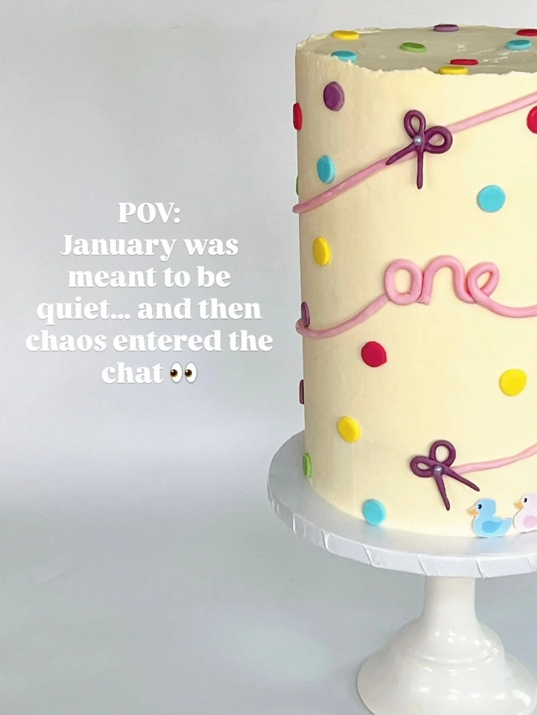 How is it already the end of January?

January really said blink and I&rsquo;m gone ✨ What a month&mdash;busy, chaotic, and full of cake 🎂
Highlights &bull; So many cakes (especially shocking considering I started the month with just one order 😅) &