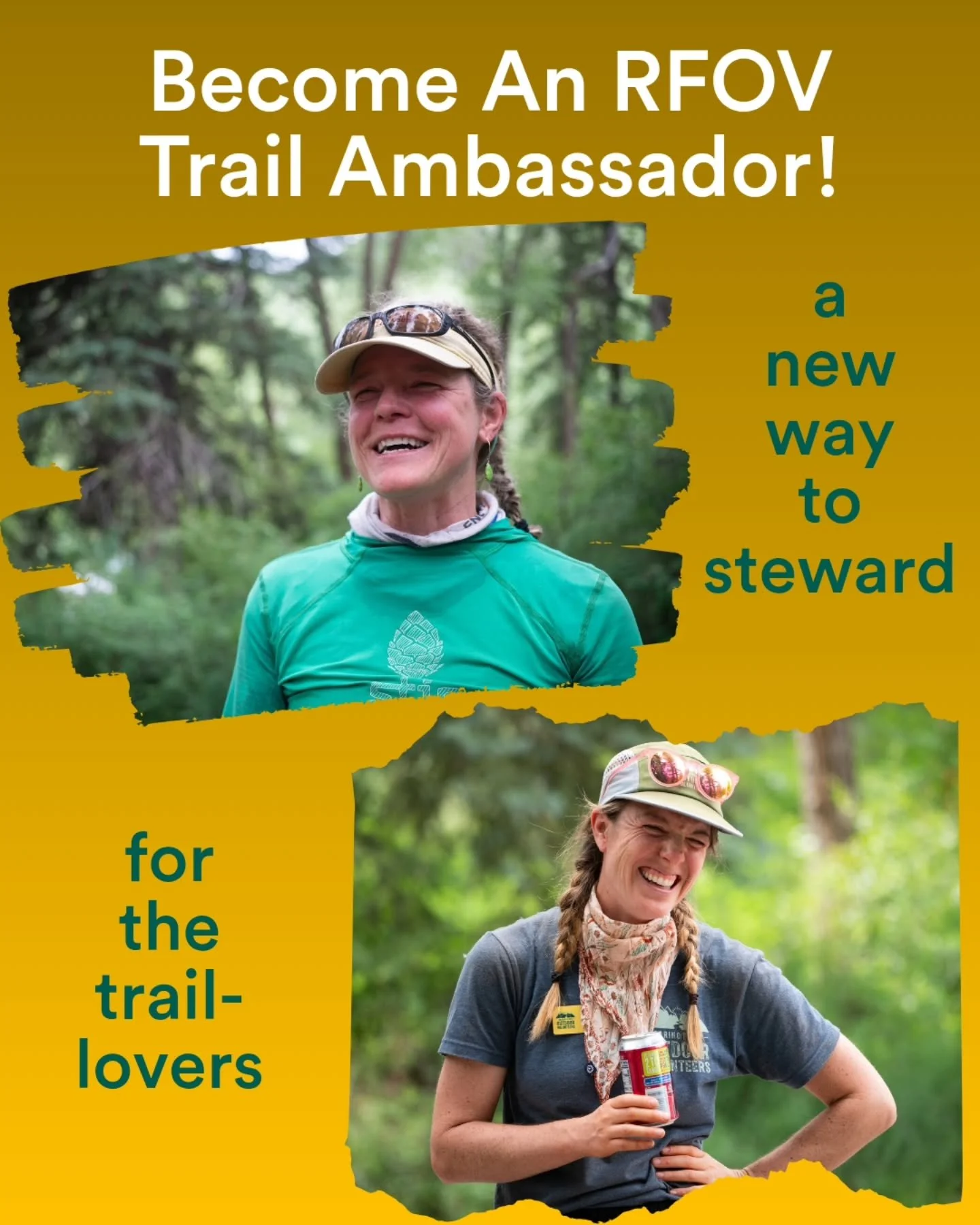 Meet our newest way to show up for the trails 🌿

Trail Ambassadors are friendly, informed stewards helping create a welcoming, responsible trail culture on some of our favorite and busiest trails. If you love being outside, connecting with people, a