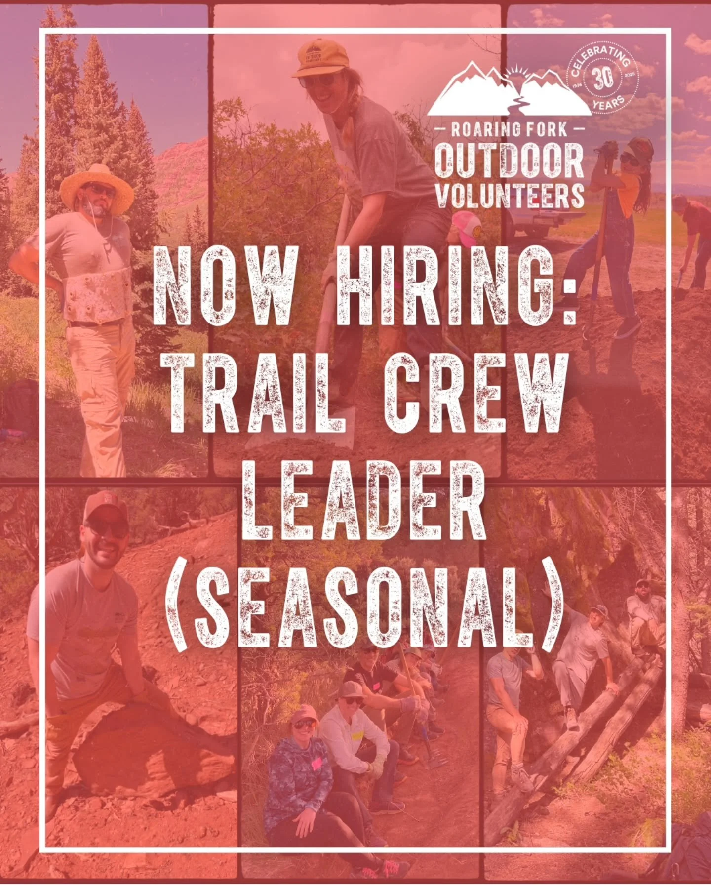 Your office this summer?
 ⛰ Alpine ridgelines
 🛠 Rockwork and trail builds
 🔥 A hardworking, tight-knit crew
 🌲 Weeks in the Maroon&ndash;Snowmass Wilderness

RFOV is hiring a Trail Crew Leader to lead a small crew through backcountry projects, hi