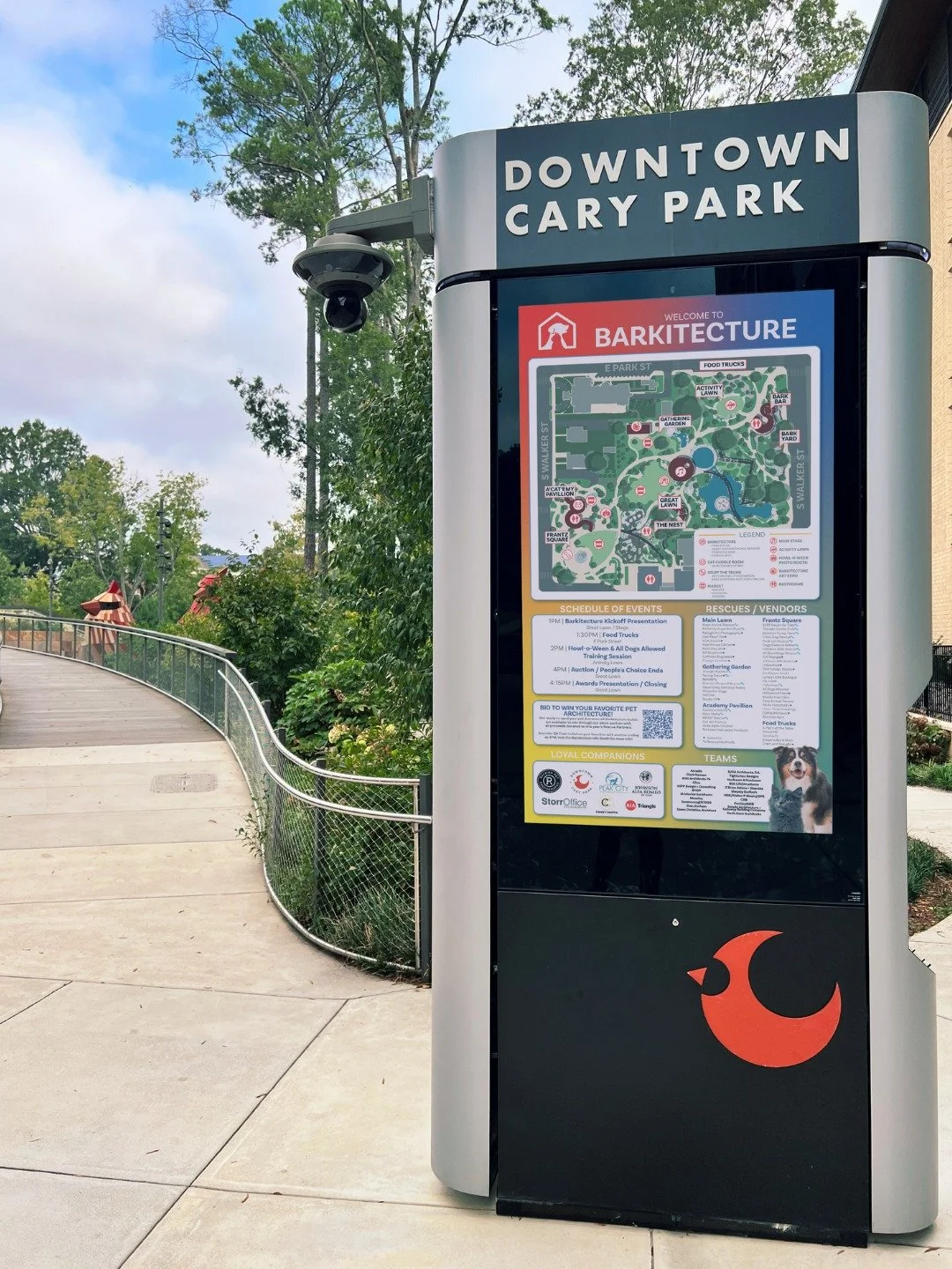 When you arrive to Downtown Cary Park this Saturday - make sure to check out the park kiosks for all the need to know info on the event, including the event map and schedule!🌳🐦

We'll also have event guides including an all new Pawsport - collect s