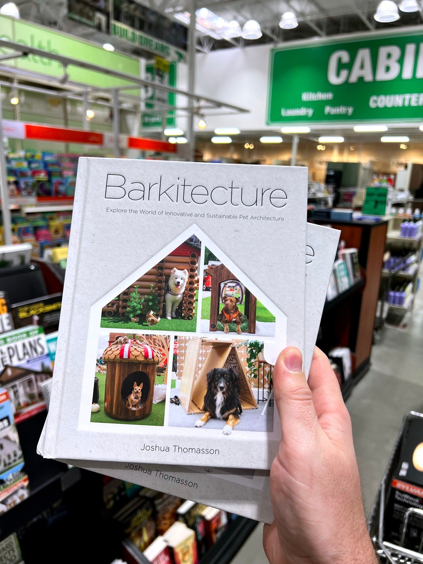 You never know where Barkitecture may be popping up! 🏠🐕

Big thank you to Menards for sharing the Barkitecture story! We recently popped in (as we usually do) during our trip up North, and we were excited to find this on the shelves!  You'll usuall