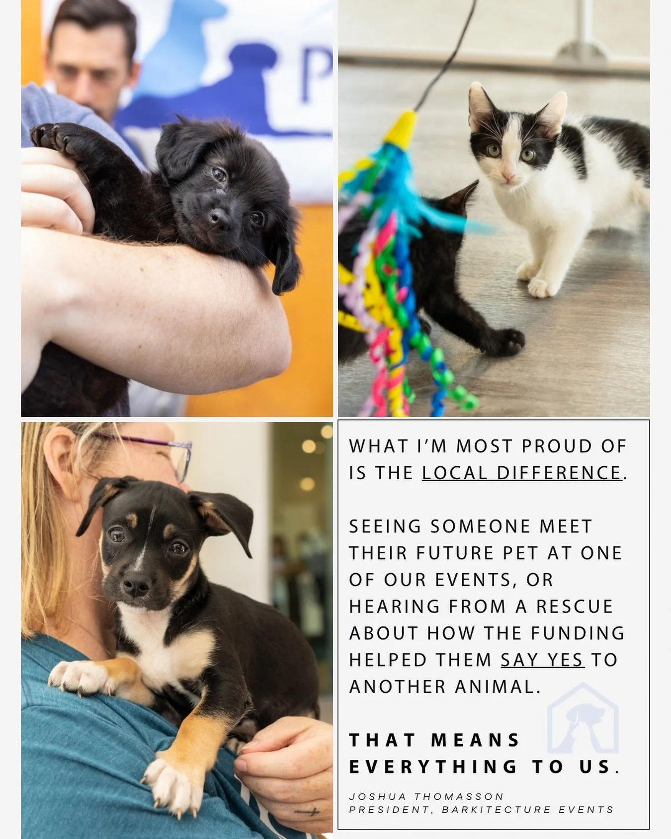 Barkitecture Events President, Joshua Thomasson recently did another interview with CanvasRebel to discuss the path to nonprofit status and the evolution of Barkitecture. 

Learn more using the link in our bio!
 
Photos by @taralynn_andco 

#nonprofi