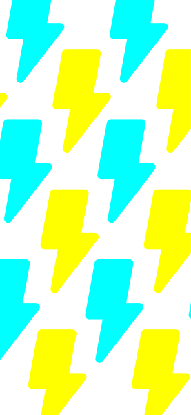 A repeat pattern of cyan and yellow lightning bolt icons