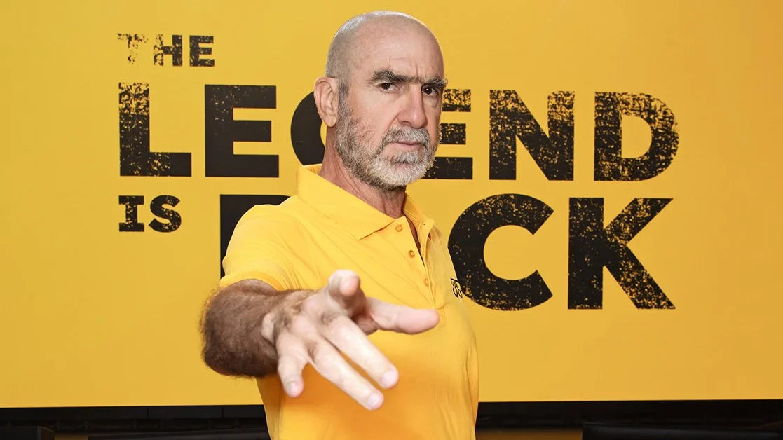 Footballer Eric Cantona at the launch event for the new Ford Capri