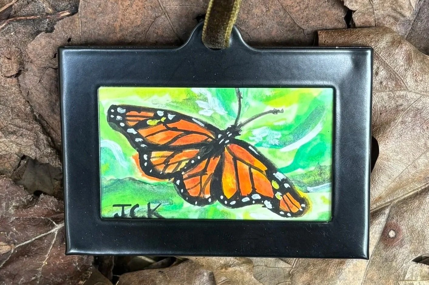 Monarch Butterfly, 2026, 2x3 inches, gouache on multimedia paper - SOLD