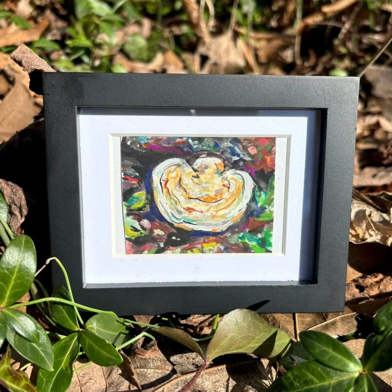 Lumpy Bracket, 2026, 2x3 inches, gouache on multimedia paper in a 4x5 frame - SOLD