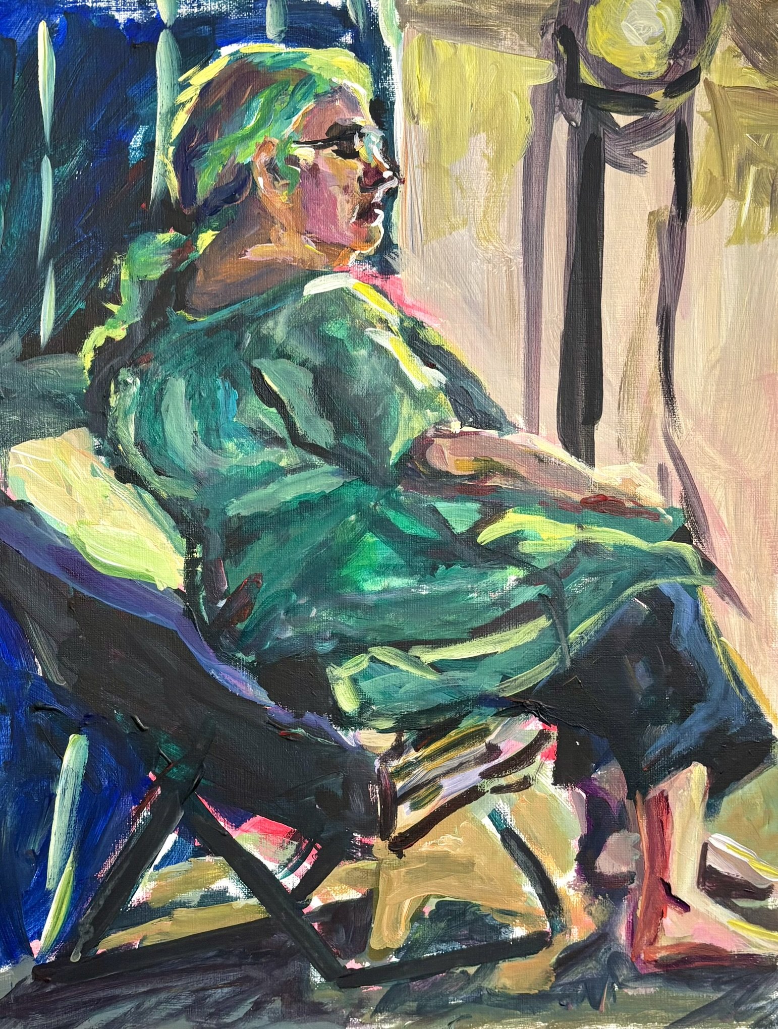 Sitting Figure, 2026, 12x16 inches, acrylic on canvas paper