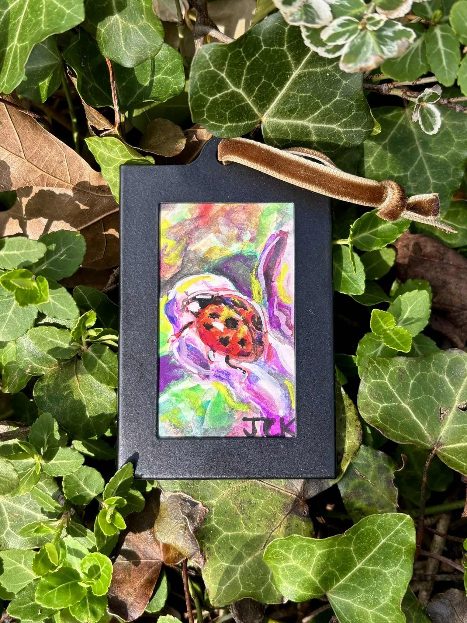 Ladybug, 2026, 2x3 inches, gouache on multimedia paper
