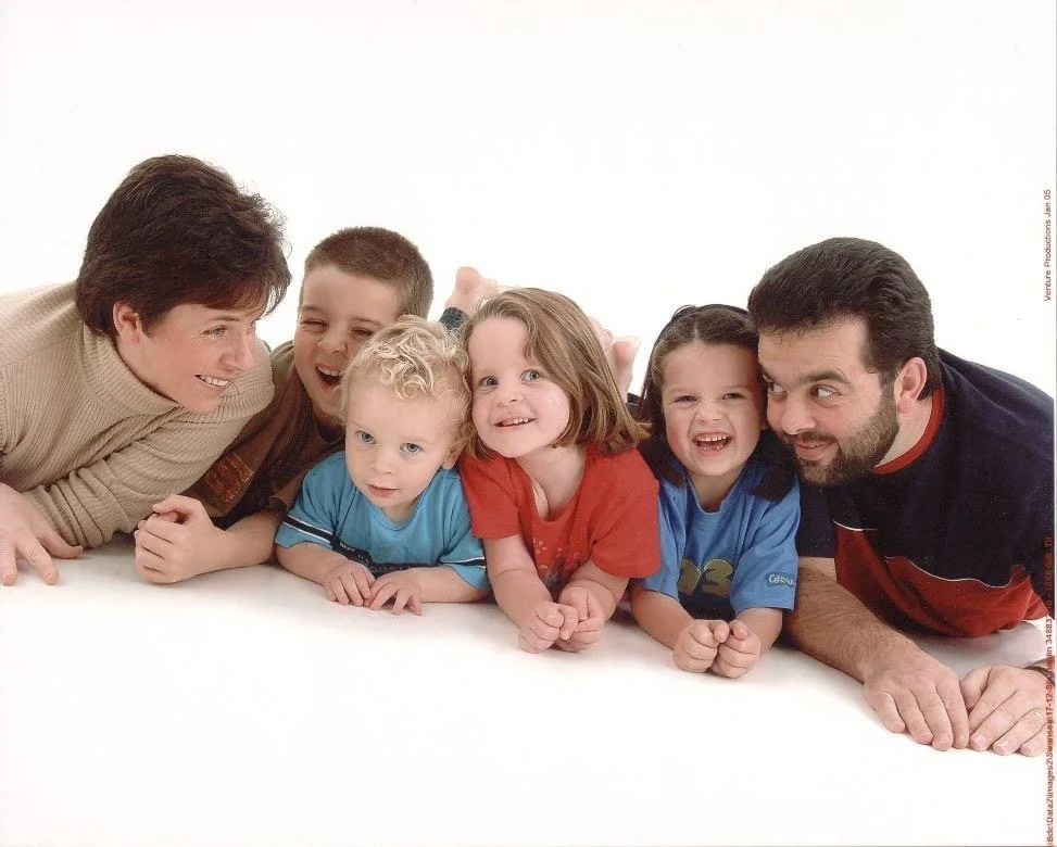 Sarh, Glen and their 4 children, 2004.
