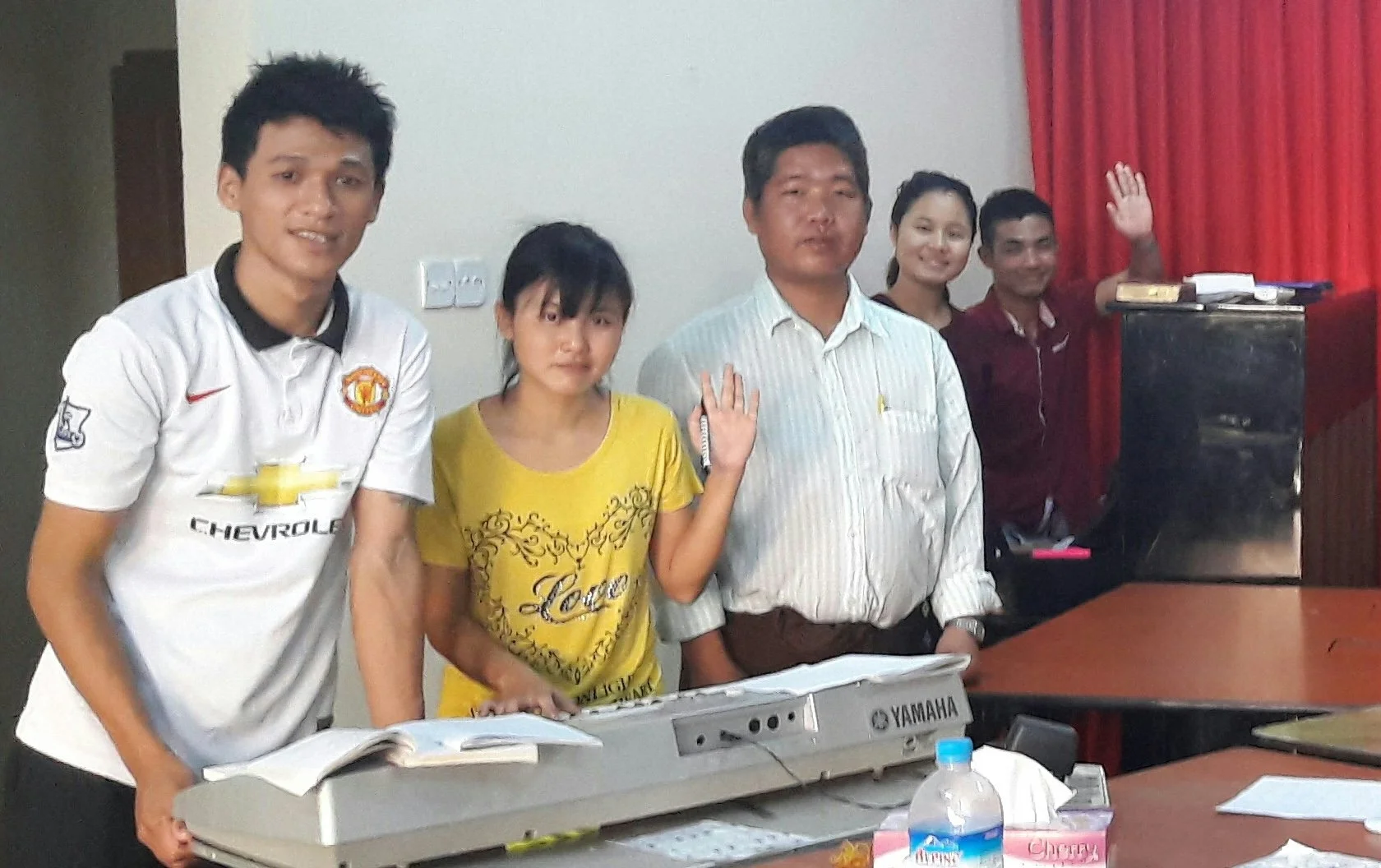 Teaching the keyboard in a Bible College in Myanmar