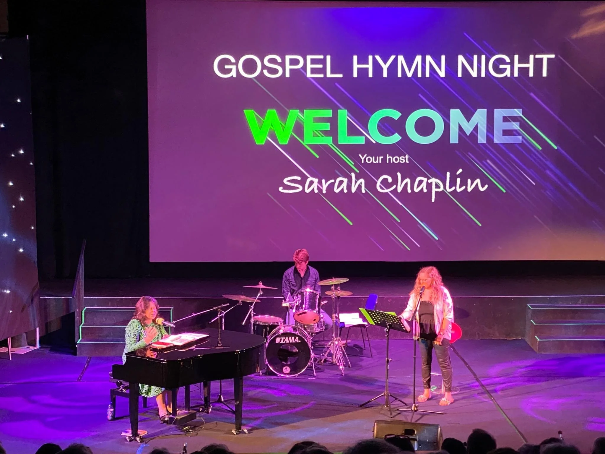 Hosting a Gospel Hymn Night in a theatre in Torquay, Devon