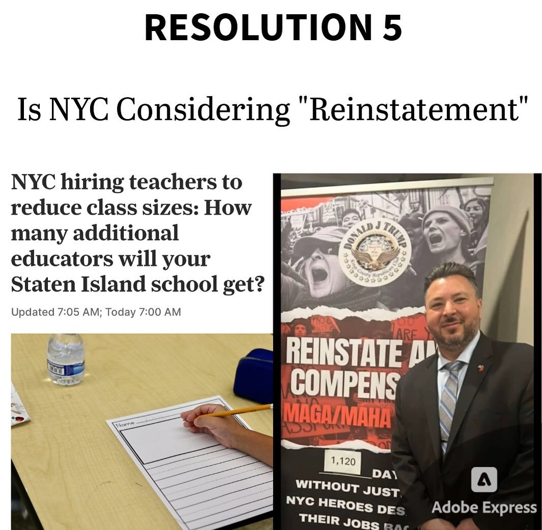 🚨 Will NYC consider reinstating teachers fired under the COVID vaccine mandate as they face a staffing shortage?
🔗 www.johnbuthorn4council.com

Source: SILive.com

Don&rsquo;t hold your breath under this administration. That&rsquo;s why we need ele