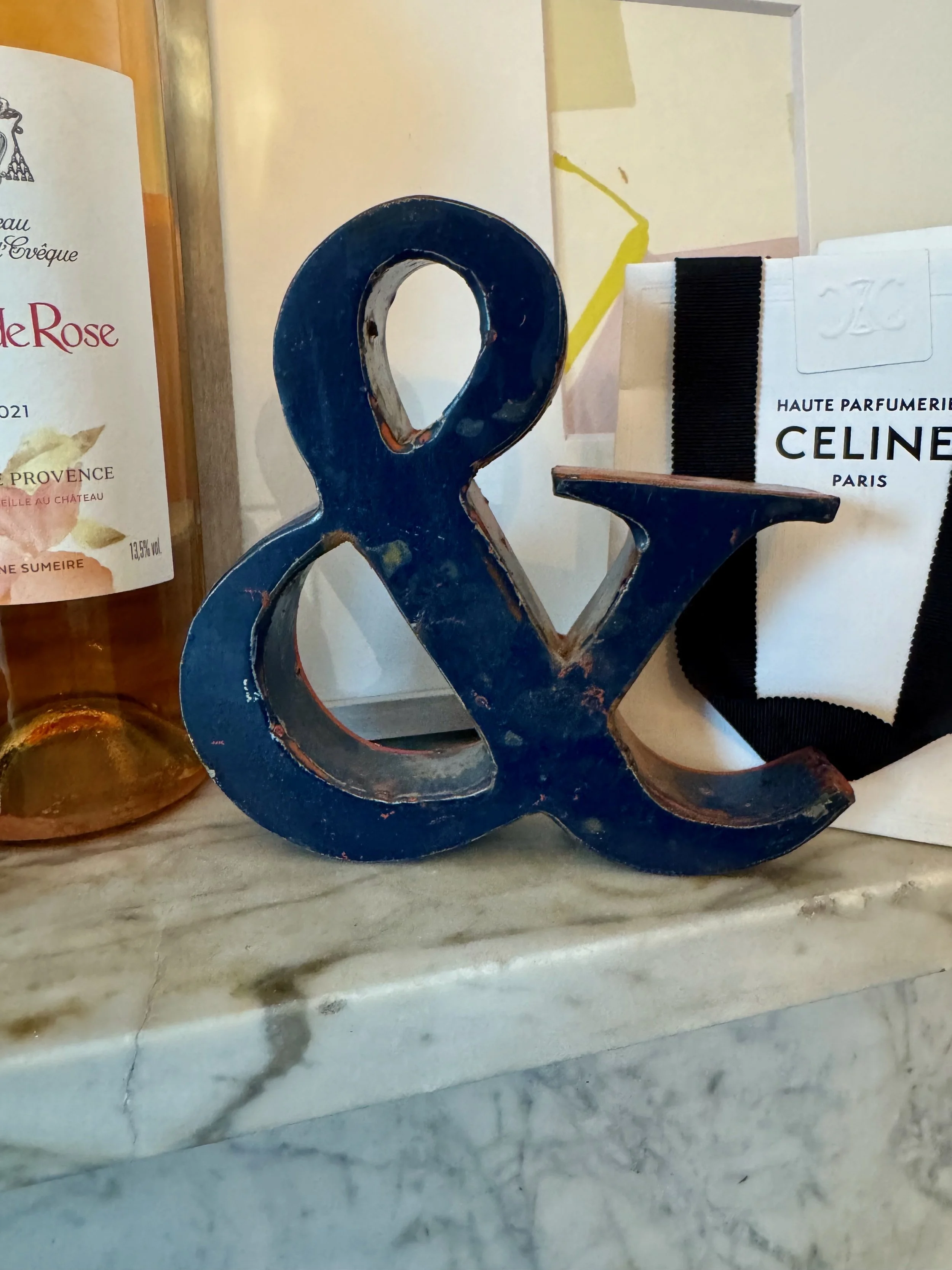Vintage French Metal Ampersand Decor