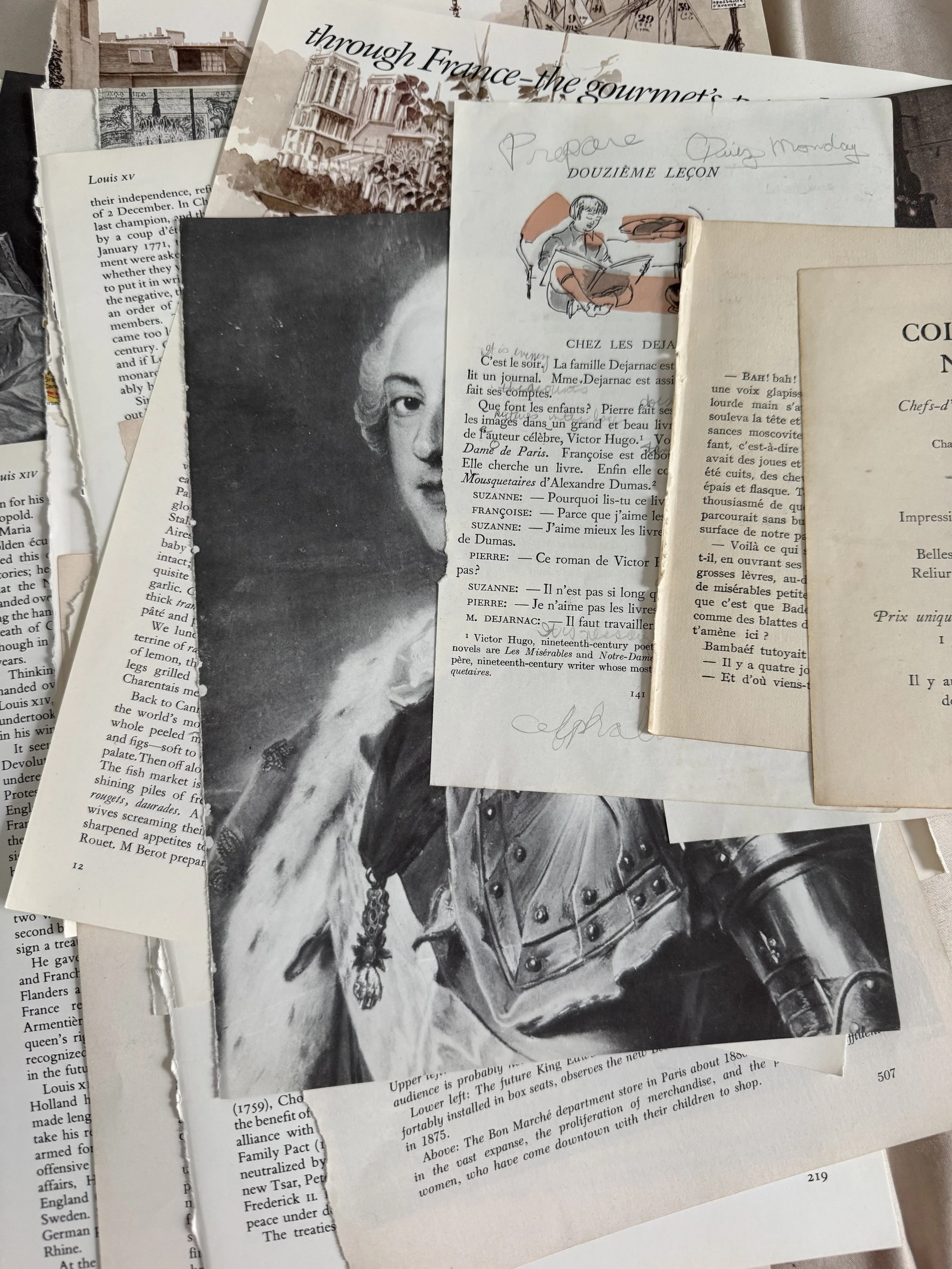 Vintage & Antique French History Paper Ephemera Bundle