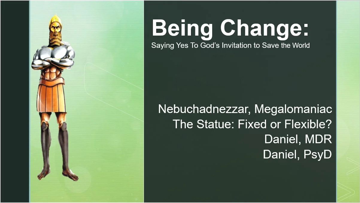         &lt;/iframe&gt;"        

 
   Being Change  Daniel 2  On October 31, 2019, I completed 20 years of service as Pastor of CrossWalk Community Church.&nbsp; I celebrate that as a pretty big deal for anyone in any organization.&nbsp; I am very g