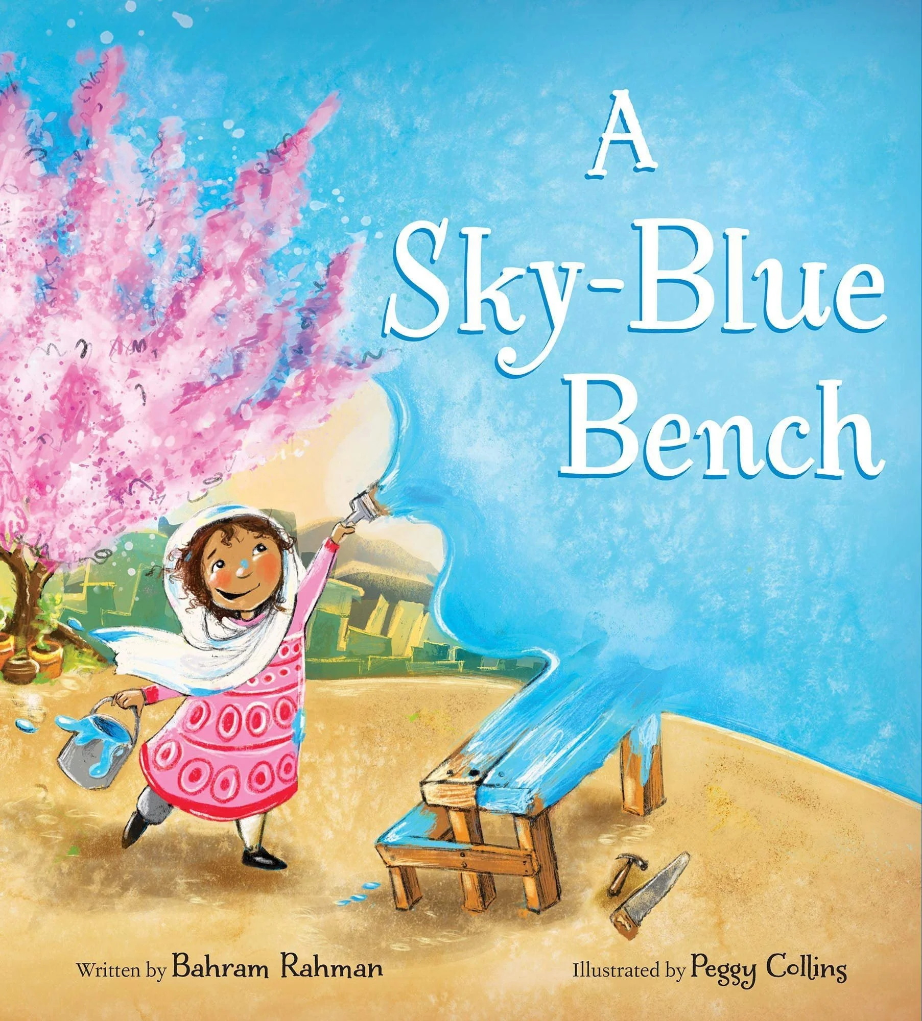 A Sky Blue Bench by Bahram Rahman