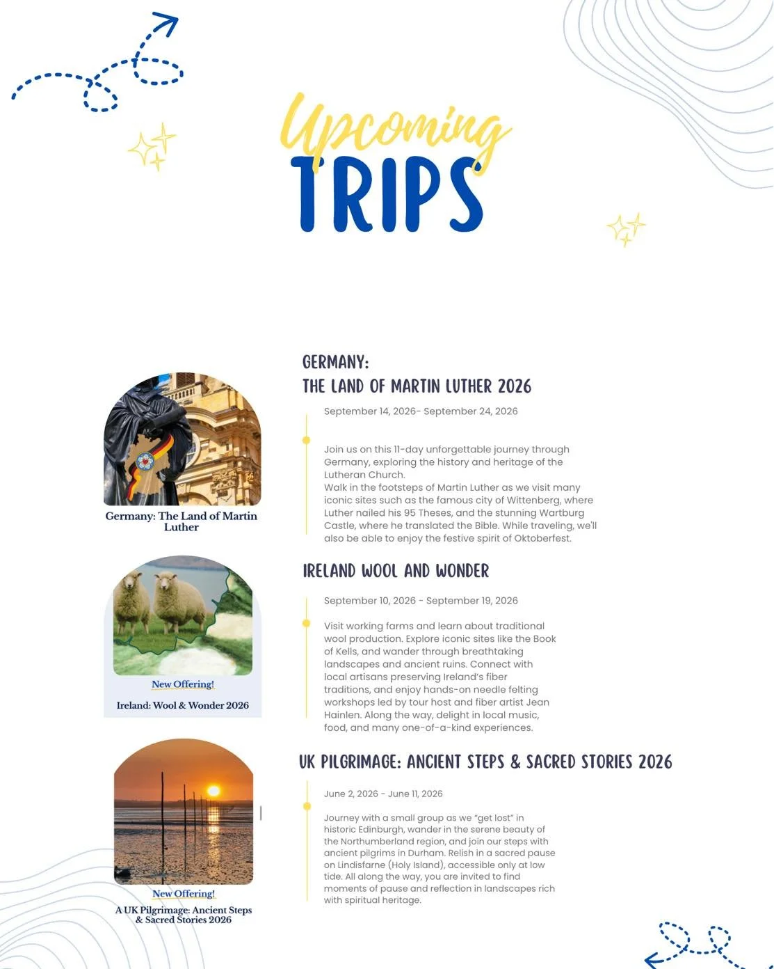 Counting down the days! Keep up to date with all of our upcoming trips on our website!