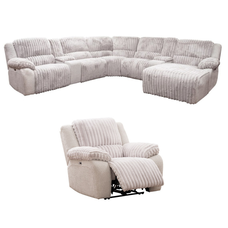 Mondo Dove Reclining Sectional, Sofa, Loveseat, Recliner