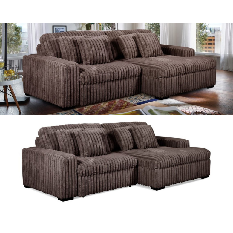Presley Chocolate Reclining Sectional