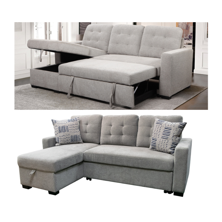 Turlock Grey Sectional w/ USB