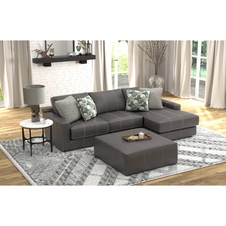 Jackson Furniture Minori Top Grain Italian Leather Sectional (2 Colors)