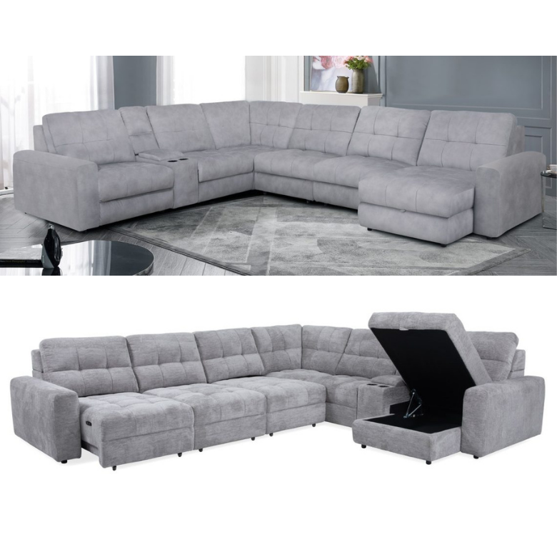 Amira Latte Reclining Sectional