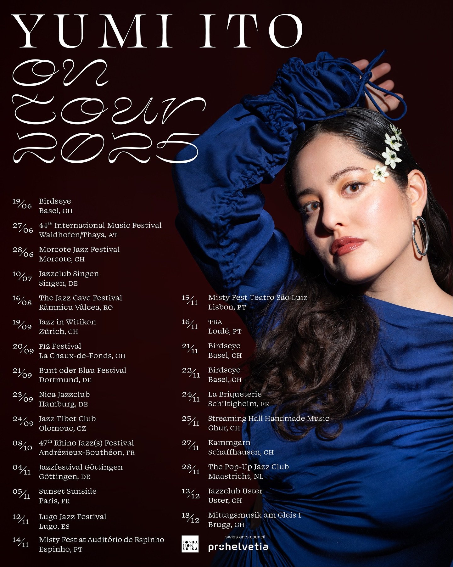 Looking forward to go on tour with my band @alessiocazzettamusic 🎸 @nadavadan_ 🎻@iagofernandezmusic 🥁
&amp; *some solo shows! Today 19.6. exceptional gig with @baseljazzorchestra at @birdseyejazzclub ! 

27.6. @folkclubwaidhofen Waidhofen AT 
28.6