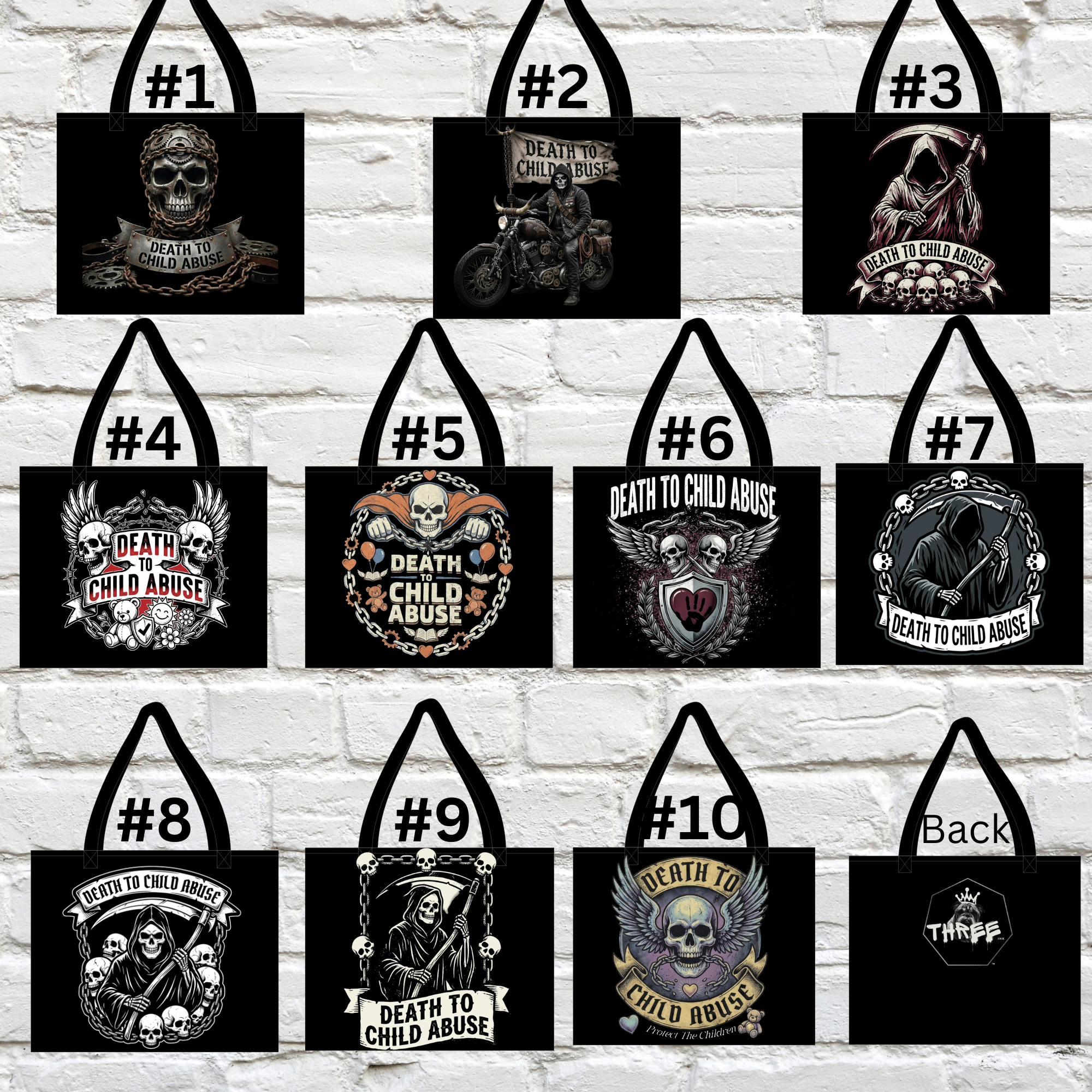 Death to Child Abuse Tote Bag