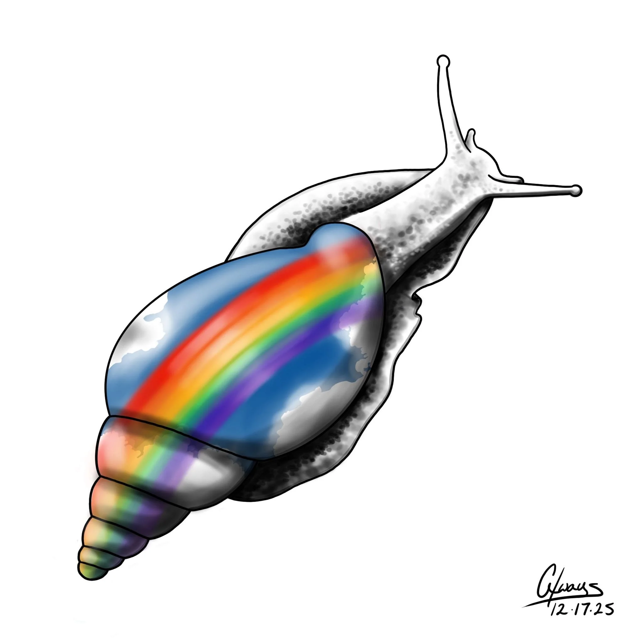 Snail Sticker - Rainbow