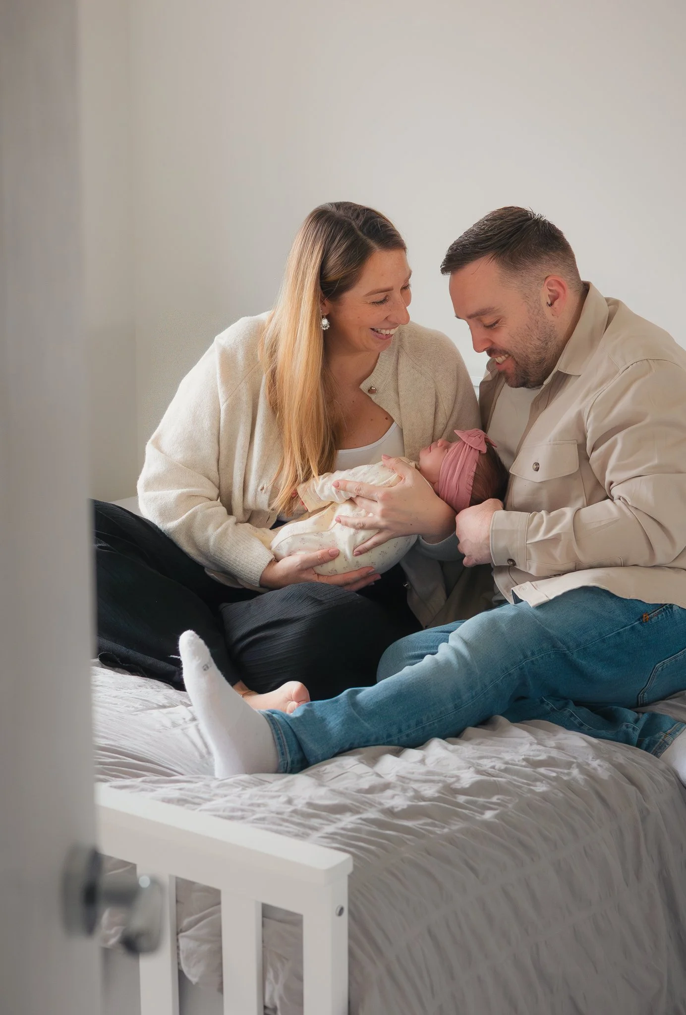 family photo with new addition