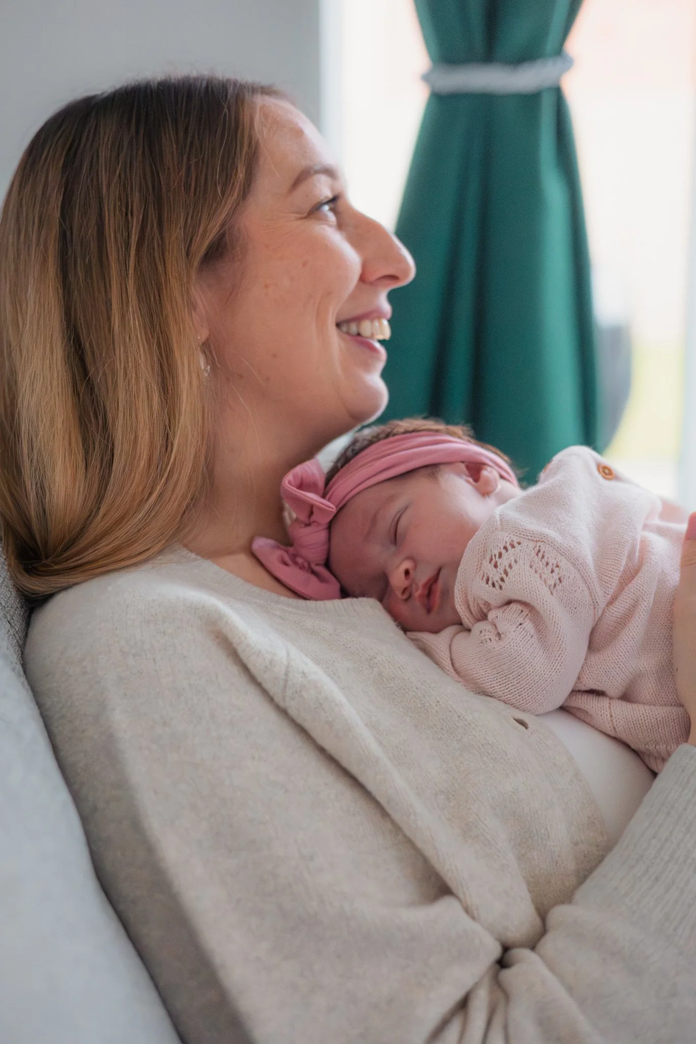 newborn chest cuddles with mum