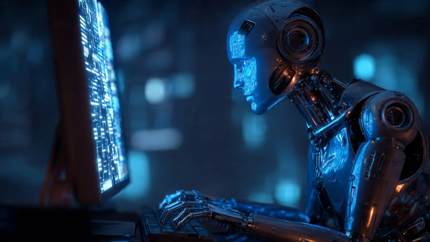 AI Robot writing for Pharma