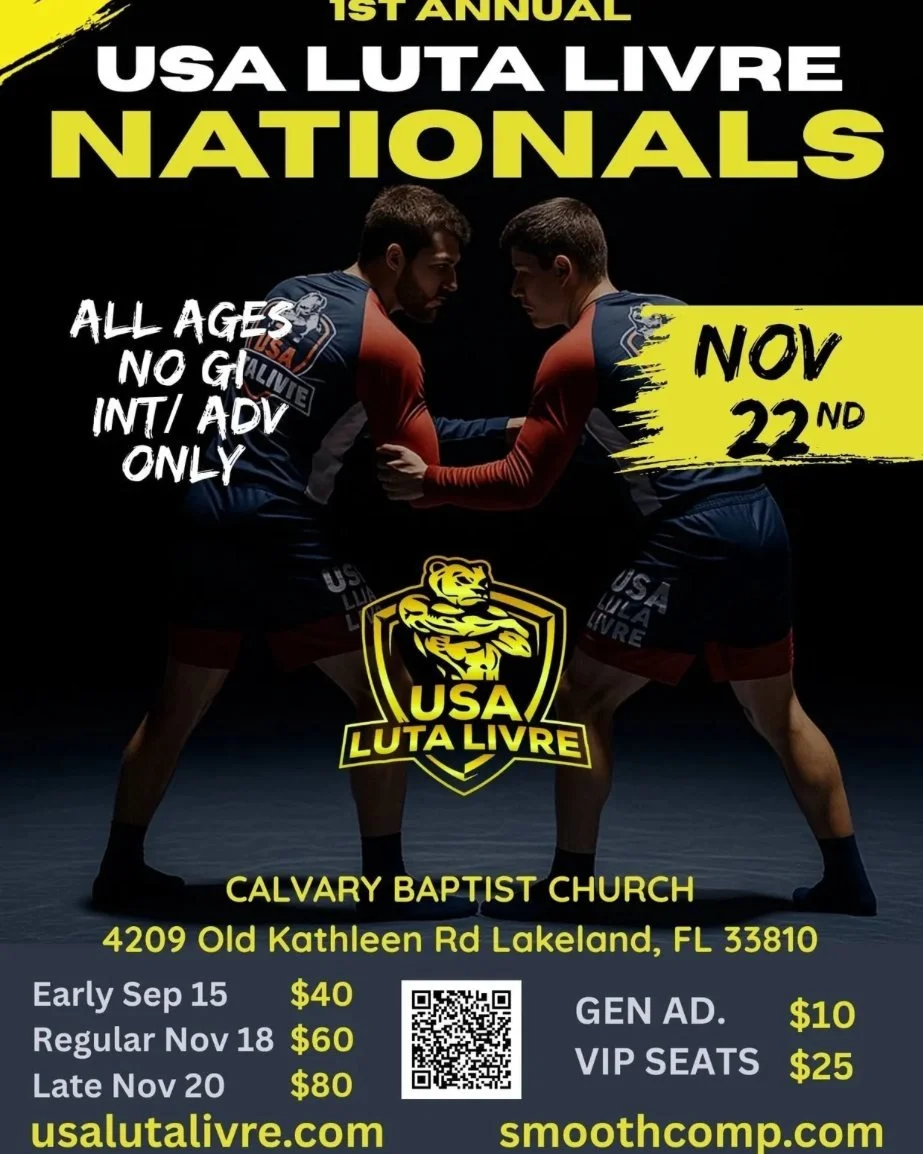Attention: Blue belts and Above! Luta Livre Nationals Nov 22 in Lakeland, Florida