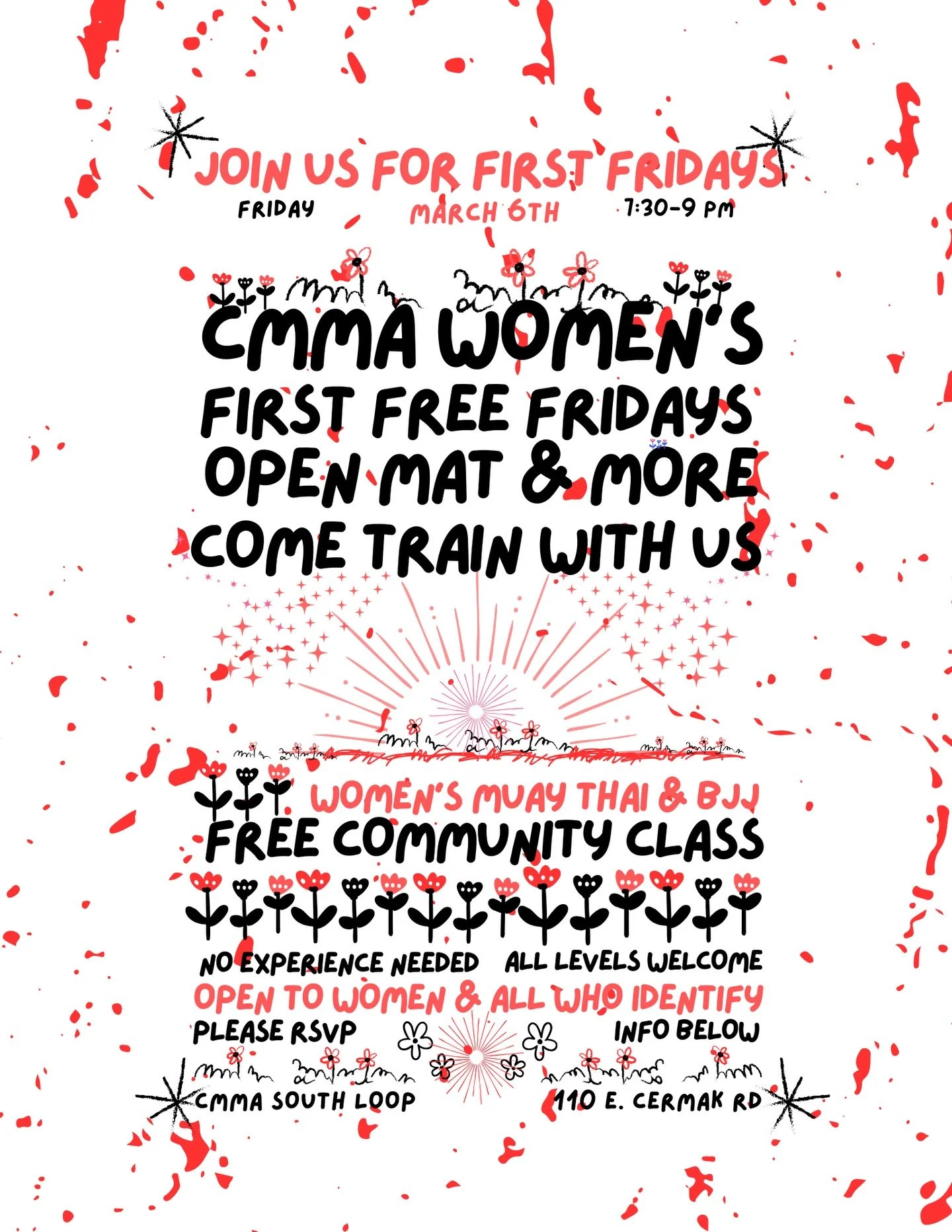 This Friday evening, join us for our First Free Friday series! Kicking off this weekend, from 7:30-9 PM at CMMA South Loop. Bring a gal, bring your gear. We&rsquo;re gonna have some fun!