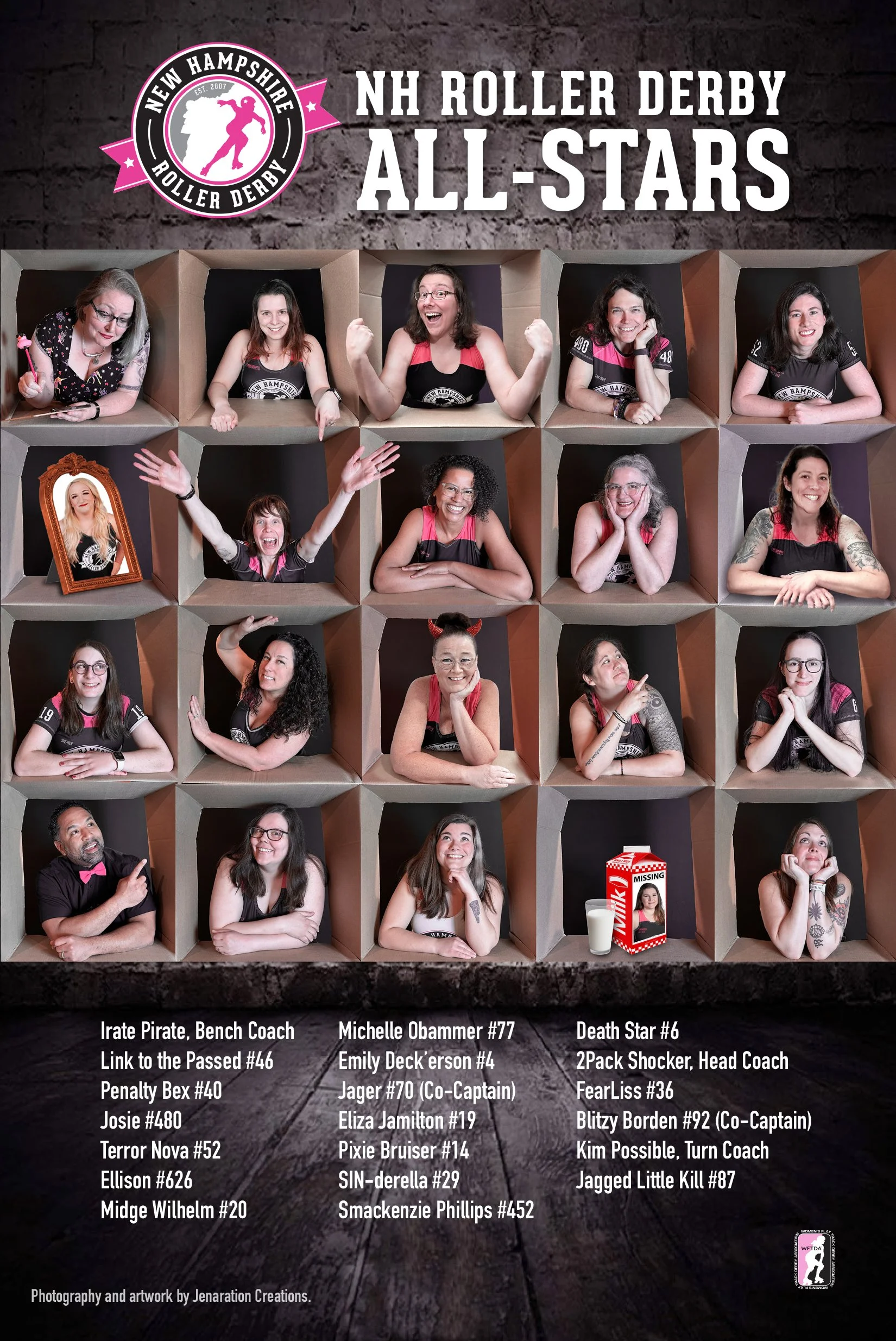 NH Roller Derby Roster Photography and Art