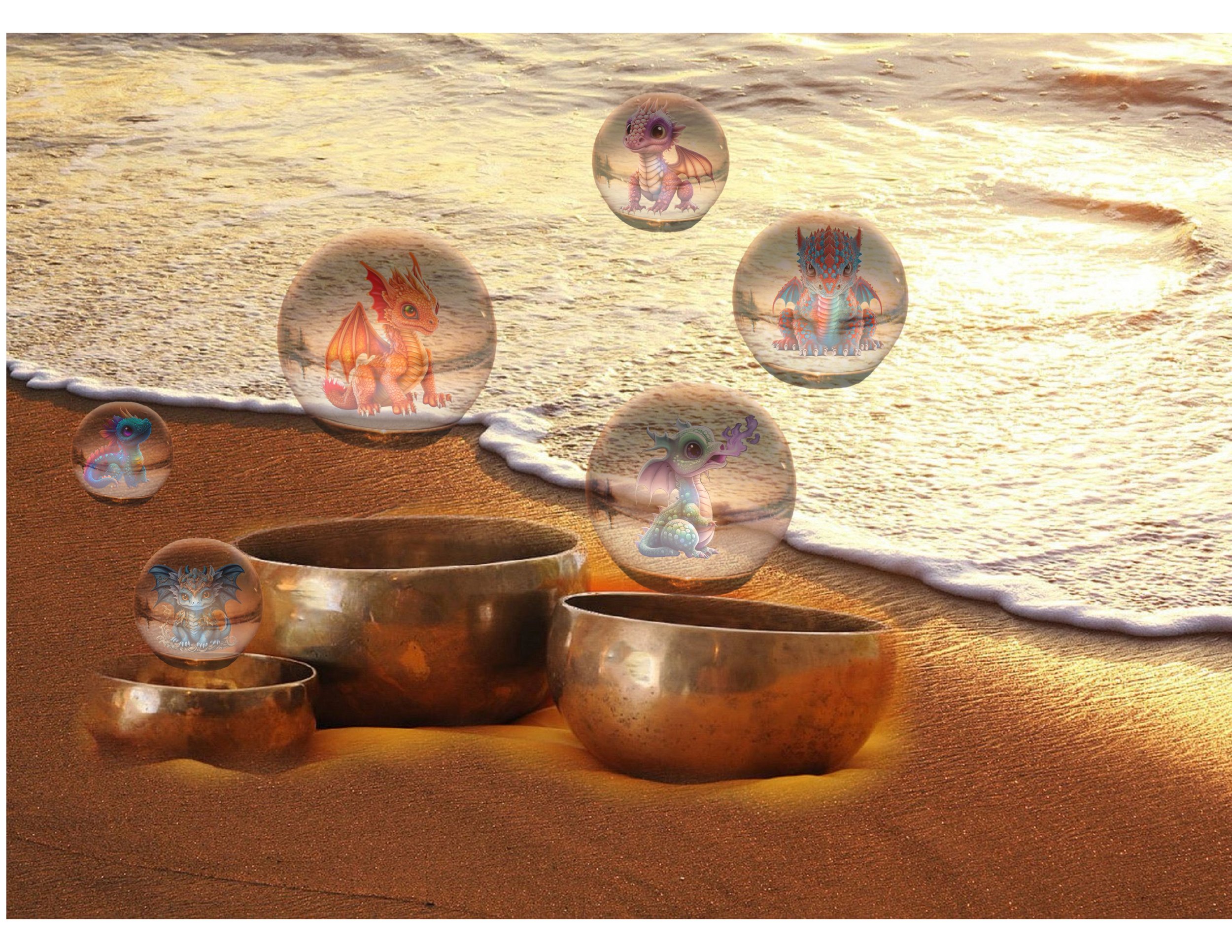 Dragon Bubbles. Photoshop