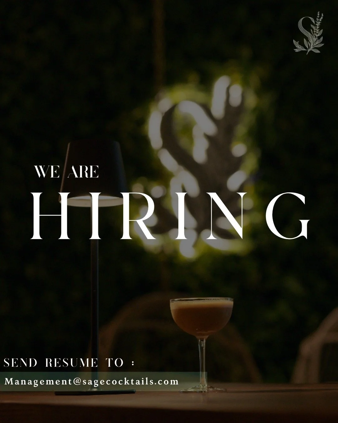 We are in search of the best.

Top tier cocktails require top tier talent, Sage is looking for experienced bartenders, cocktail waitresses, and bar backs to join our team. Sound like you? Email your resume to management@sagecocktails.com.

🍸✨
#sagec