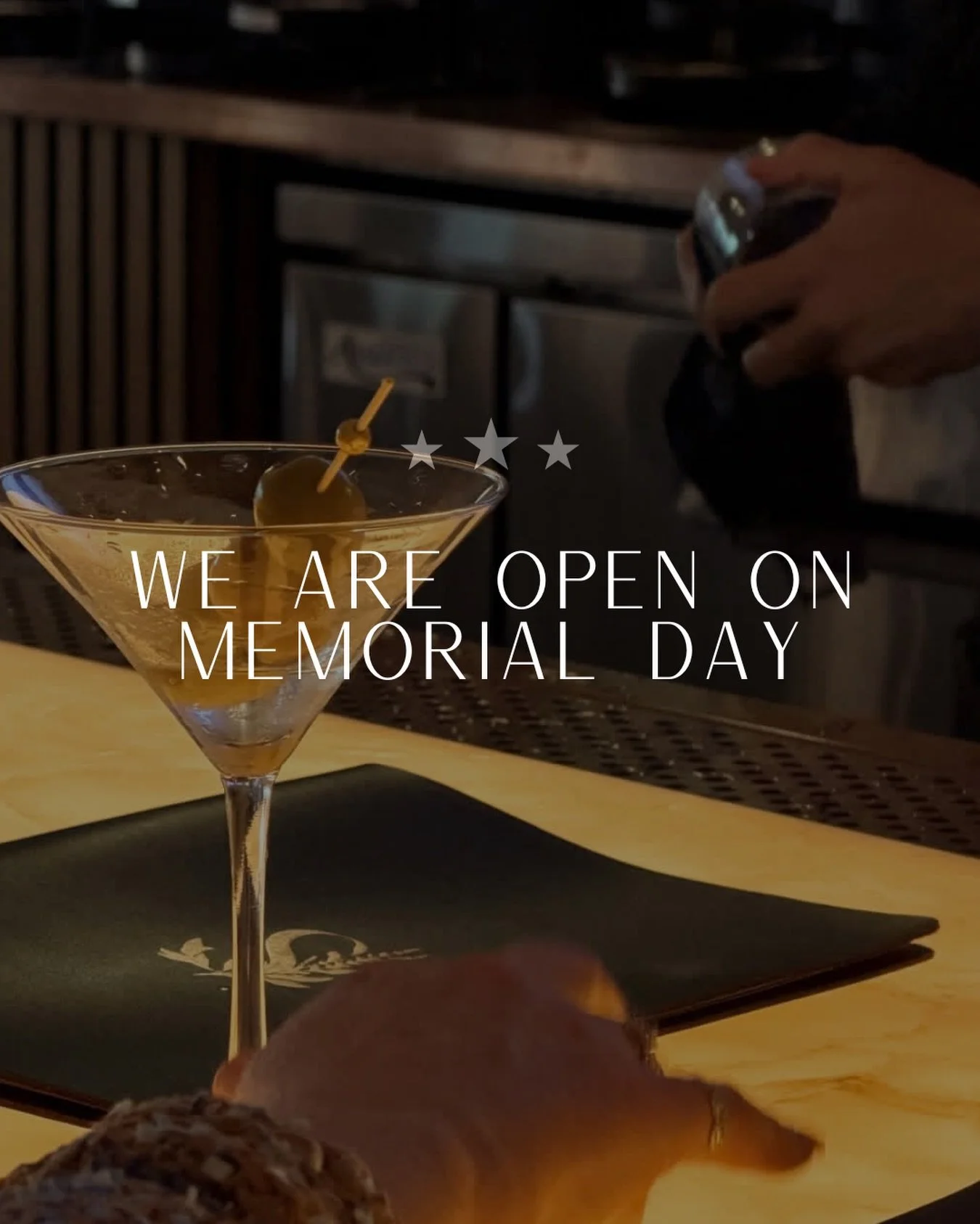 We are open today and have happy hour all day.

See you from 2pm-10pm.

🧨🇺🇸🍸