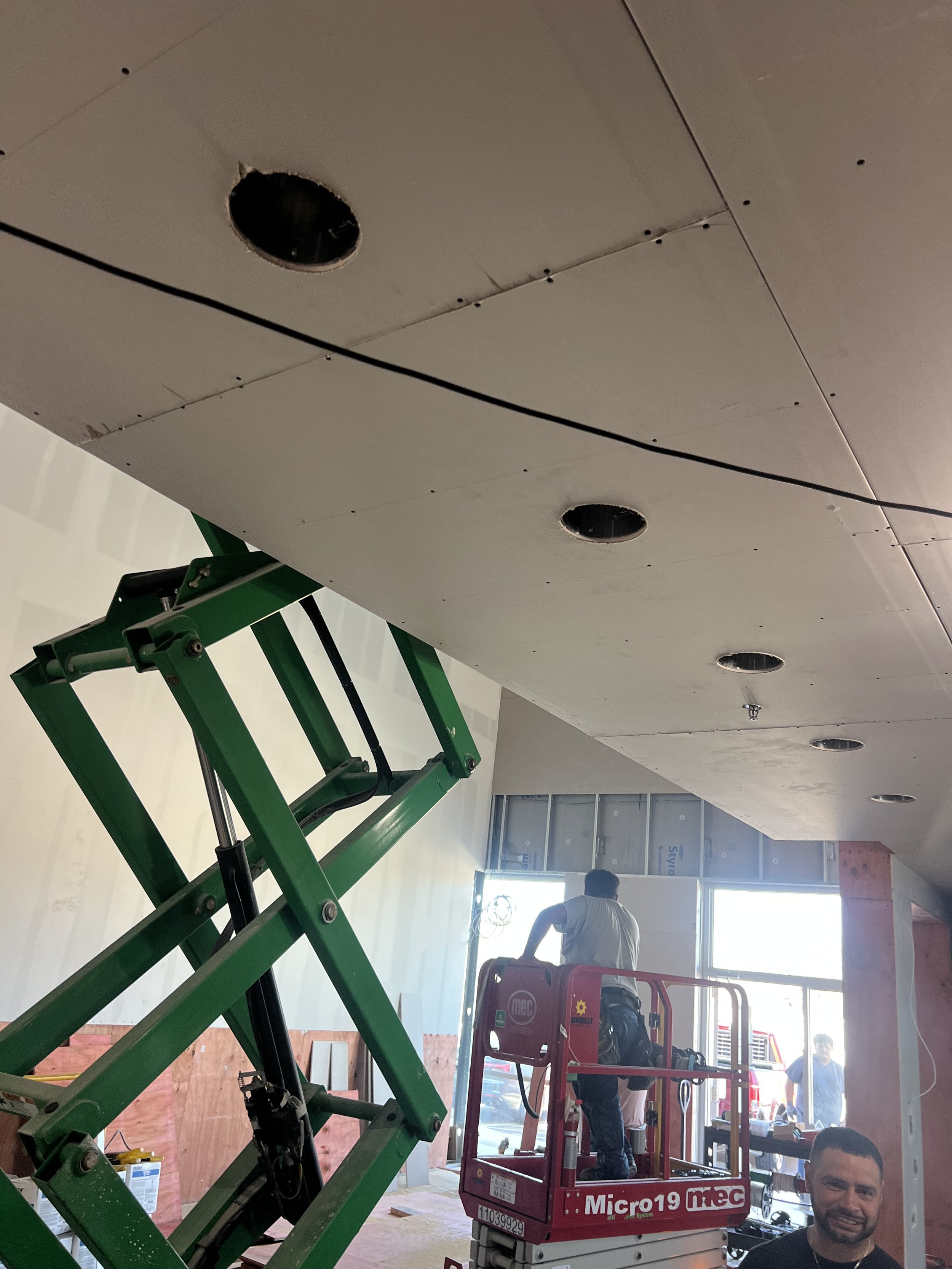 Commercial LED lighting installation by Axiom Electrical in San Antonio Texas