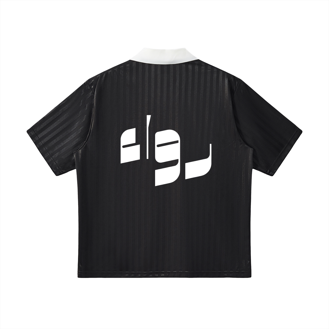 Contrast Collar Striped Soccer Jersey