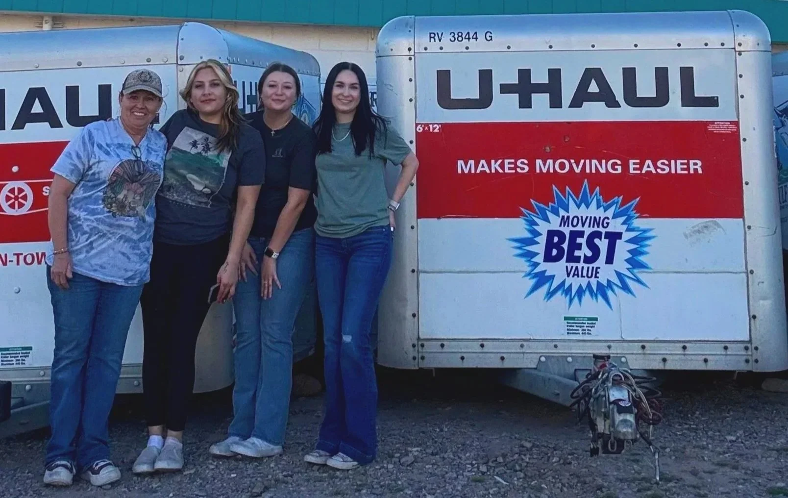 Cactus Ranch Staff infront of a uhaul in Truth or Consequences New Mexico