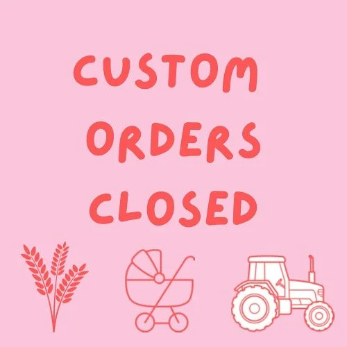 We&rsquo;ve got a bit on .com in the next few weeks with harvest starting and a baby arriving so custom orders are temporarily closed. Gift vouchers are still available if you need a last minute gift! 
Thanks for your support it means the world. 
❤️❤