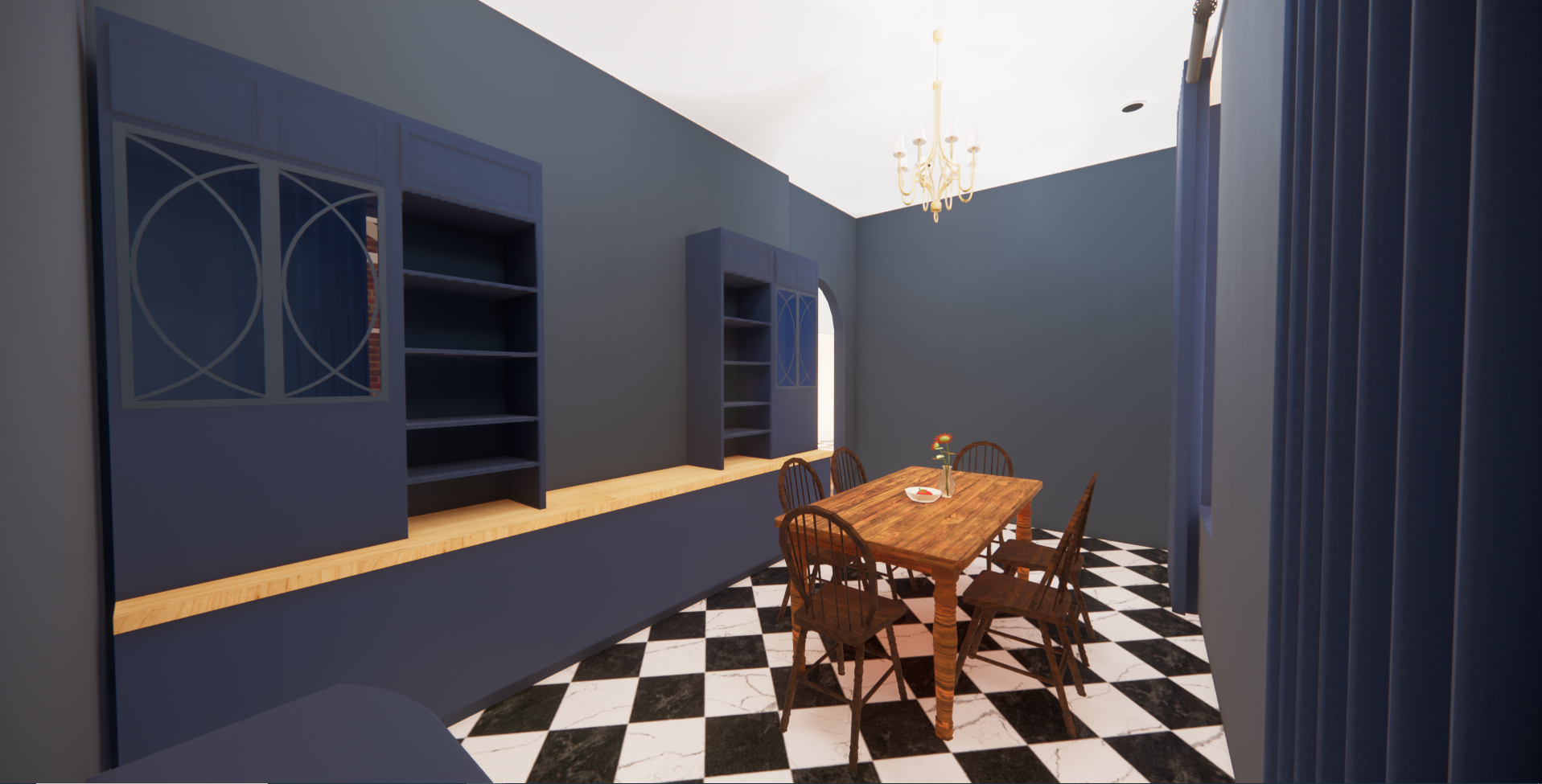 Rendering of Dining Room