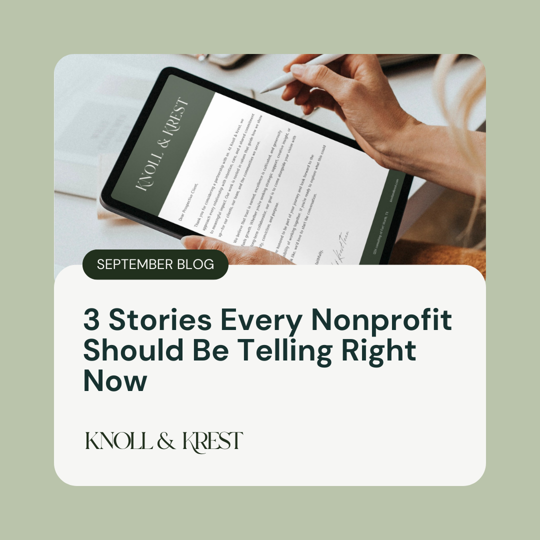 3 Stories Every Nonprofit Should Be Telling Right Now
