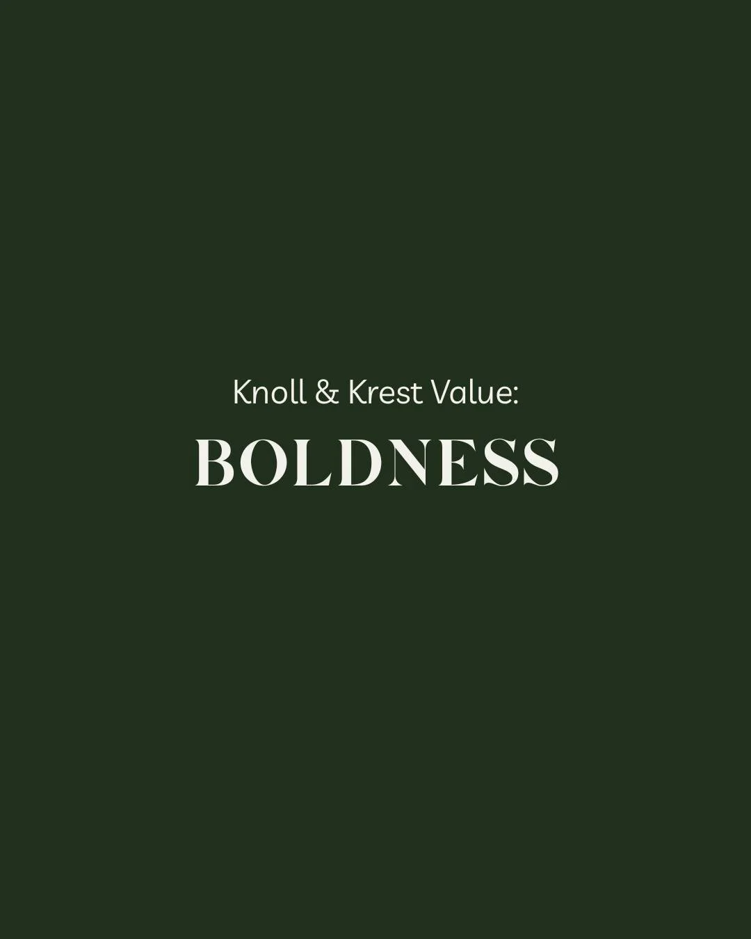 Boldness is stepping out decisively&mdash;without fear or hesitation, facing challenges and taking decisive action. We don't wait for the right moments; we move forward with courage and conviction.