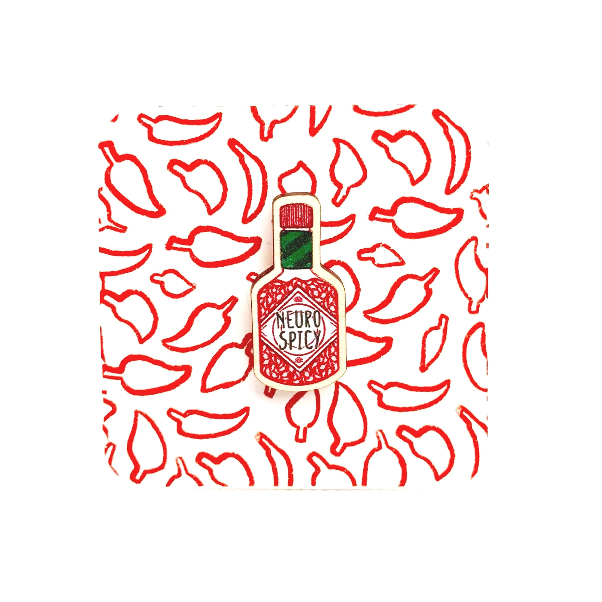 Neuro spicy hot sauce pin