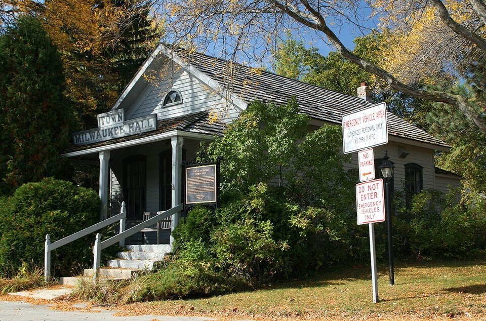 This little building is the reason why North Shore villages exists. 

In 1872, the Town of Milwaukee's officers had no headquarters. They held their once-a-year meeting in homes and taverns. They got tired of it, voted to spend $1,000, and built a 30