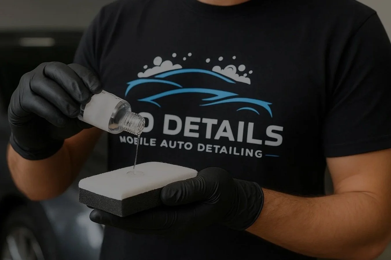 Professional ceramic coating application on a family SUV in Lansing, providing a durable shield against road salt and making weekly washes effortless.